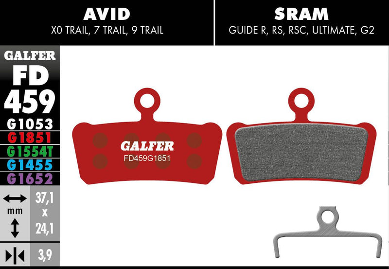 G1851 Advanced Brake Pads For Avid Trail 7