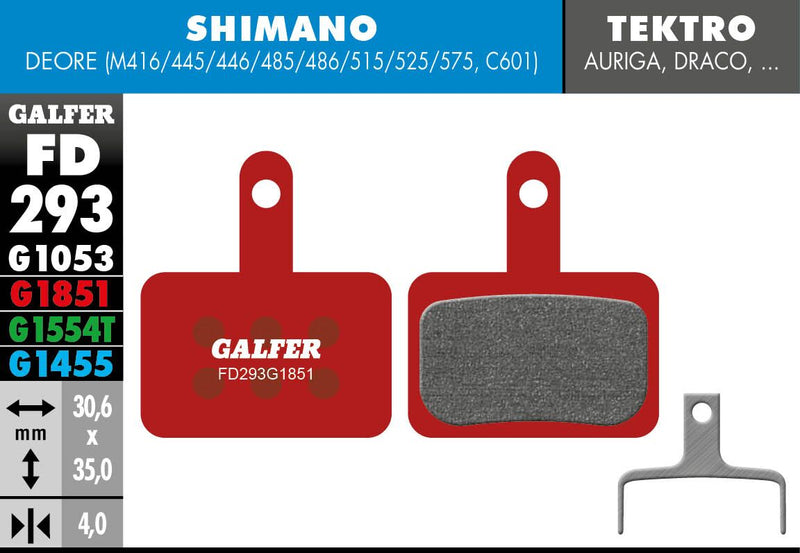 G1851 Advanced Brake Pads For Shimano Deore BR-C601