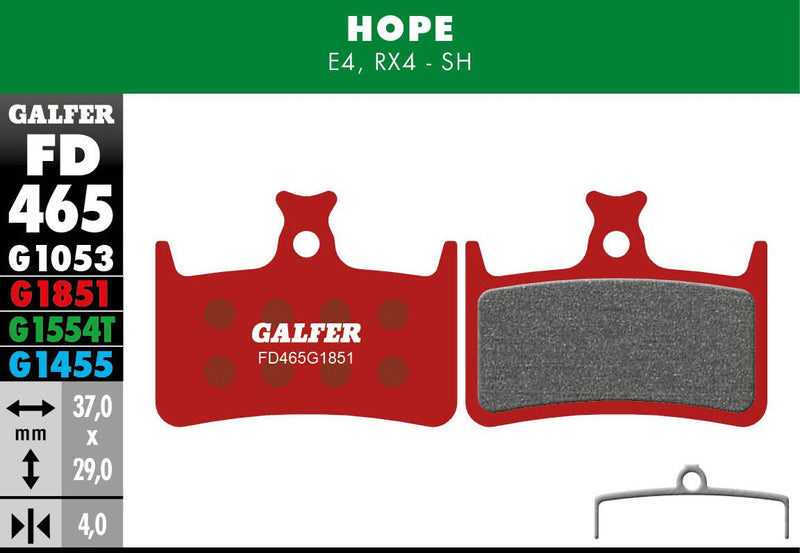 G1851 Advanced Brake Pads For Hope E4