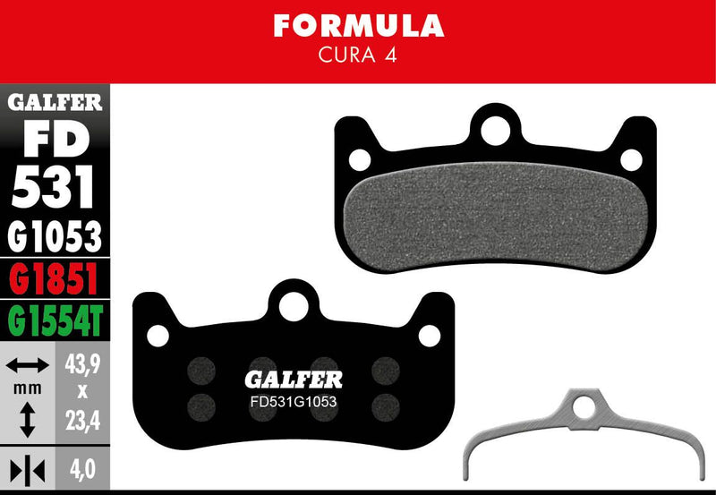 G1053 Standard Brake Pads For Formula Cura 4