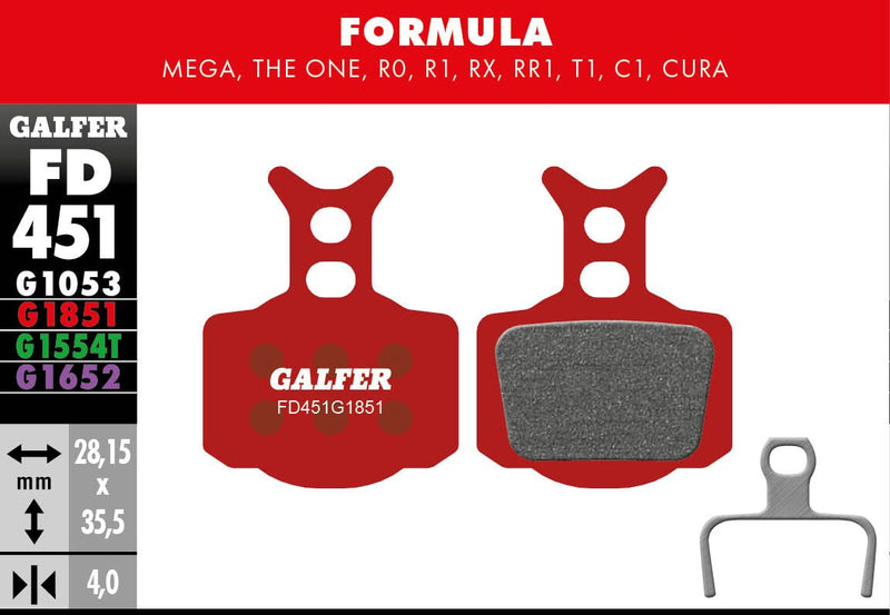 G1851 Advanced Brake Pads For Formula C1