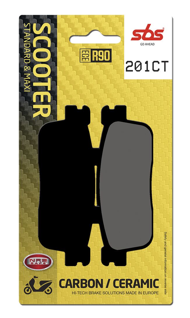 CT Scooter Carbon Tech Organic Brake Pads For Daelim S 300 EFI - 93.6 MM