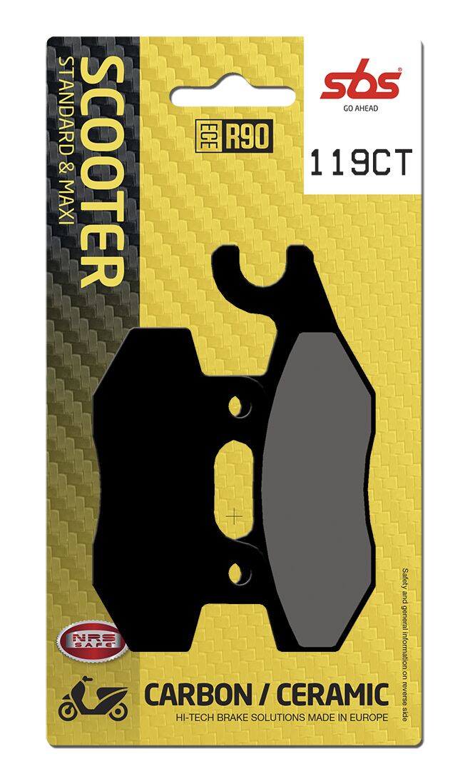 CT Scooter Carbon Tech Organic Brake Pads For Aeon Elite 400 I ABS