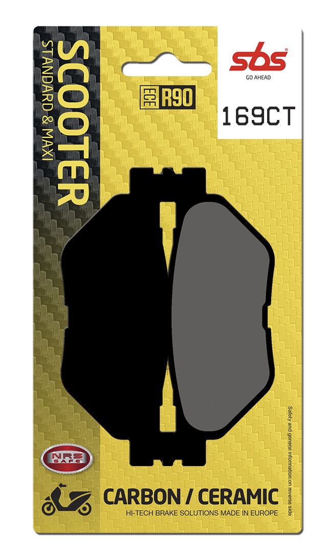 CT Scooter Carbon Tech Organic Brake Pads For Yamaha CP 250 - 99.6 MM