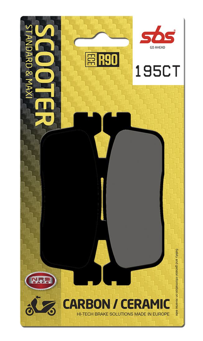 CT Scooter Carbon Tech Organic Brake Pads For Kymco K-XCT 125 I - 93.6 MM