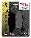 HHF Street Ceramic Organic Brake Pads For Harley Davidson XG 500 - 108.5 MM