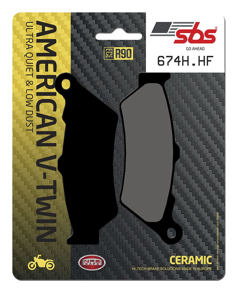 HHF Street Ceramic Organic Brake Pads For Harley Davidson XG 500 - 108.5 MM