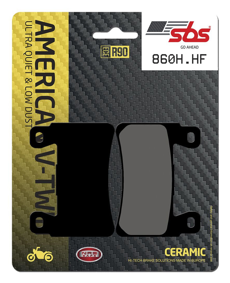 HHF Street Ceramic Organic Brake Pads For Harley Davidson FLDE 1750 ABS - 74.5 MM