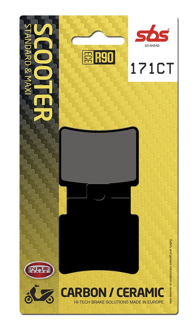 CT Scooter Carbon Tech Organic Brake Pads For Kymco Grand DINK 250 - 44.6 MM