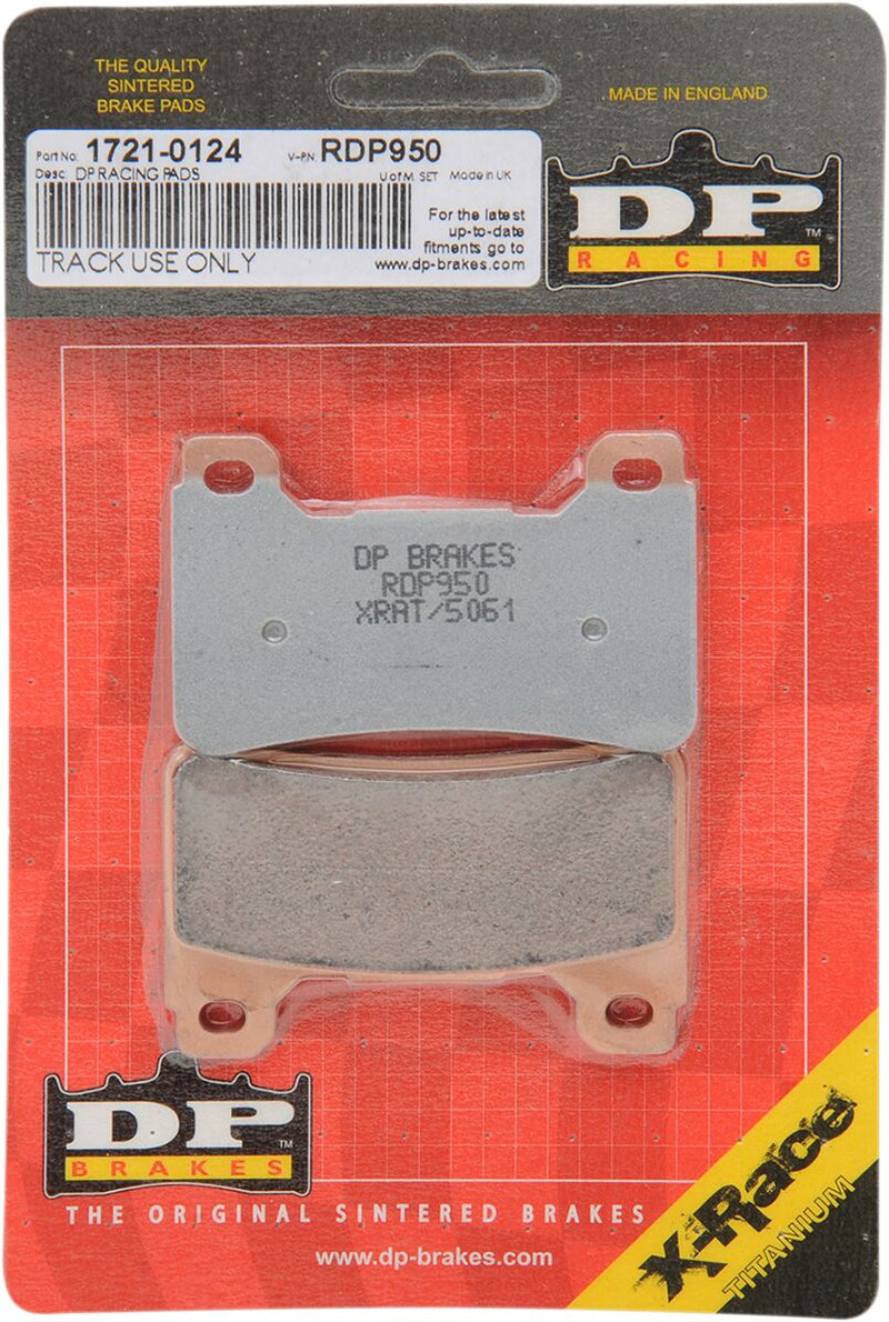 RDP X-Race Titanium Sintered Brake Pads For Honda CB 1000 R 2008-2016 - 74.5 MM