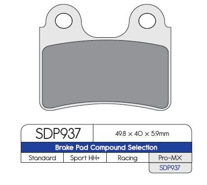 SDP Pro MX High-Performance Brake Pads For Beta EVO 125 2009-2024
