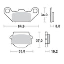 Racing Brake Pads ATV For Kawasaki KEF 300 2X4