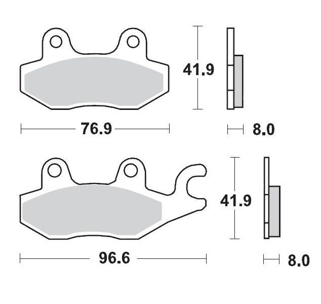 Racing Brake Pads ATV For Arctic Cat (Textron) 50 2X4