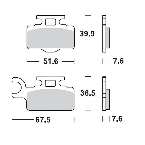 Racing GP SinterPRO Offroad Brake Pads For Kawasaki KX 65 A