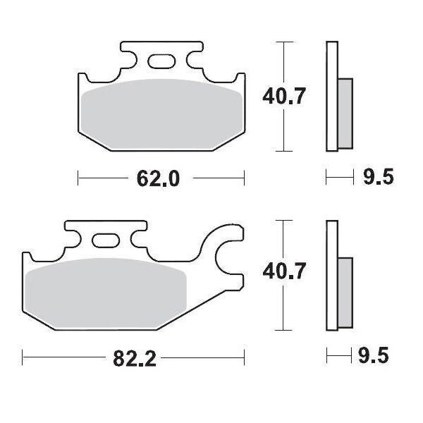 Racing Brake Pads ATV For Can AM (BRP) DS 650 2X4