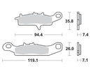 Racing Brake Pads ATV For Kawasaki KFX 450 R 2x4