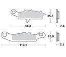 Racing Brake Pads ATV For Kawasaki KFX 700 2X4