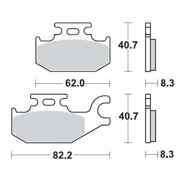 Racing Brake Pads ATV For Suzuki LT-A 400 2X4