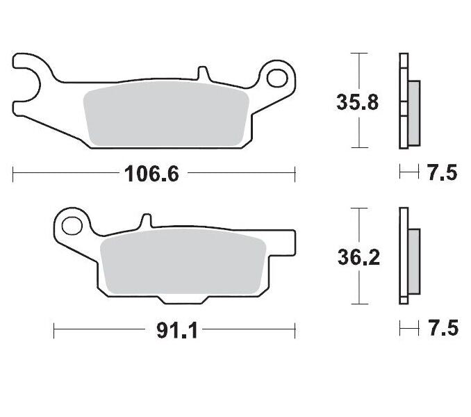 Racing Brake Pads ATV For Yamaha YFM 250 R