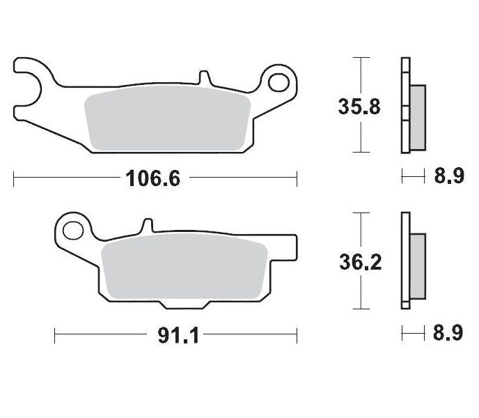 Racing Brake Pads ATV For Yamaha YFM 550 D 4X4