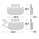 Racing Brake Pads ATV For Suzuki LT-A 400 ASI 4X4