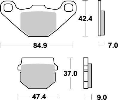 Nitro Brake Pads For Can AM (BRP) DS 90 2X4
