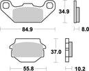 Nitro ATV Brake Pads For Kawasaki KEF 300 2X4