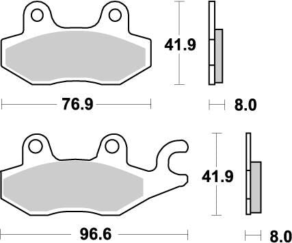 Nitro ATV Brake Pads For Arctic Cat (Textron) 50 2X4