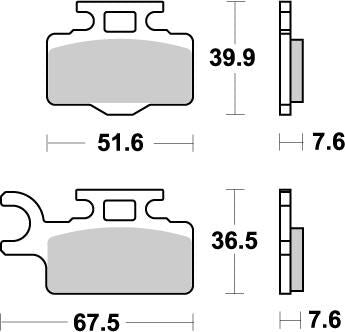 Nitro Brake Pads For Kawasaki KX 65 A