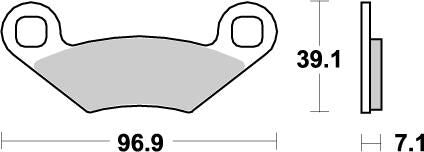 Nitro ATV Brake Pads For Polaris Outlaw 450 MXR