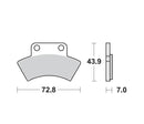 Nitro ATV Brake Pads For Polaris 300 2X4