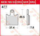 Brake Pad Scr Sinter Carbon Race Longlife For Kawasaki ZX-6 R 600 2007-2016