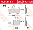 Brake Pad Scr Sinter Carbon Race Longlife For Yamaha YZF-R1 1000 2007-2014