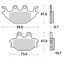 Nitro ATV Brake Pads For Adly (Herkules) Hurricane 320 S