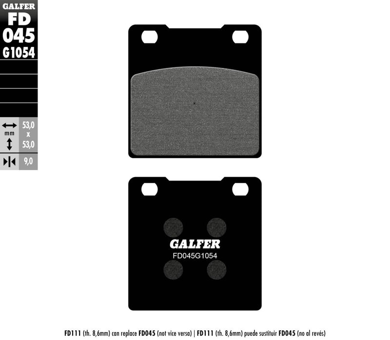 Semi-Metallic Brake Pads For Bimota YB5 1200 - 53 MM