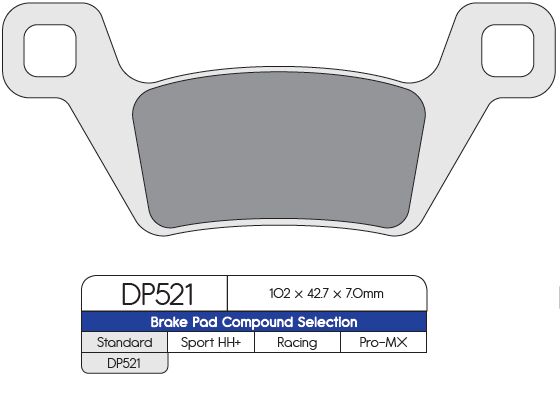 Standard Sintered Metal Brake Pads For Kymco MXU 550 I 4X4 2013-2015