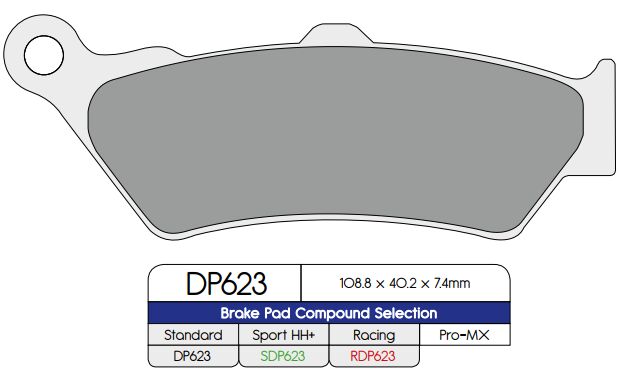 SDP HH+ Supersport Pads For AJP PR7 610 2018-2020
