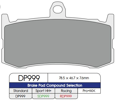 RDP Race Pads/X-Race Titanium Pads For Triumph DAYTONA 675 2009-2015