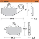 RoadPRO Sinder Brake Pad Rear For Kawasaki ER-6F 650
