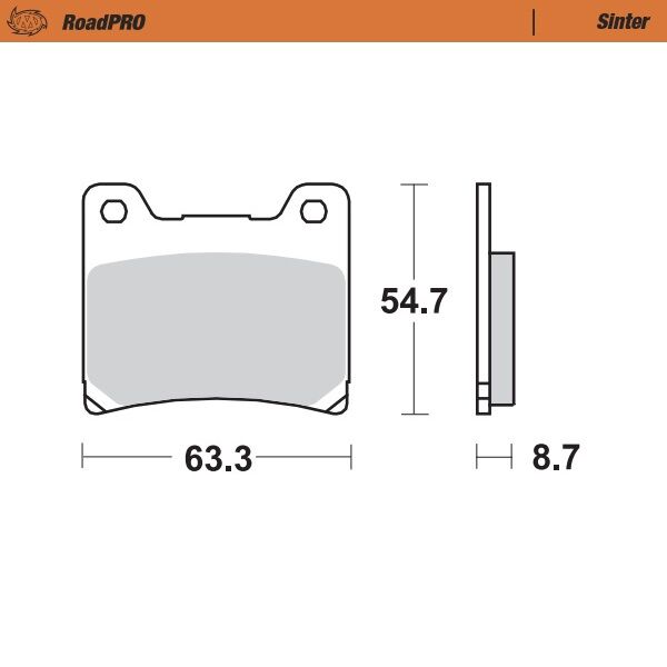 RoadPRO Sinder Brake Pad Rear For Yamaha BT 1100