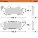 RoadPRO Sinder Brake Pad Rear For Honda CB 1100 SF