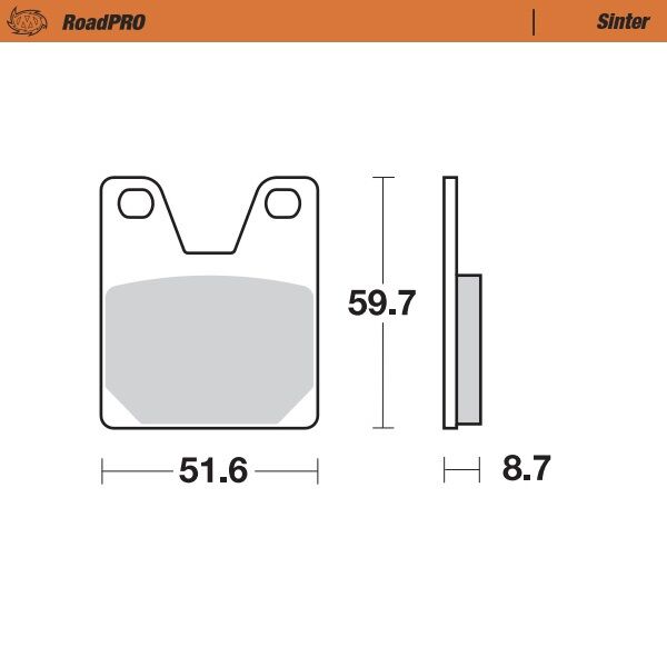 RoadPRO Sinder Brake Pad Rear For Yamaha YZF-R1 1000