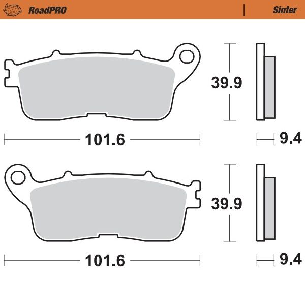 RoadPRO Sinder Brake Pad Rear For Honda VFR 1200 F