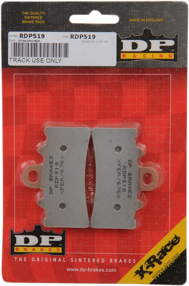RDP X-Race Titanium Sintered Brake Pads For BMW C 400 GT ABS 2019-2024 - 69.5 MM