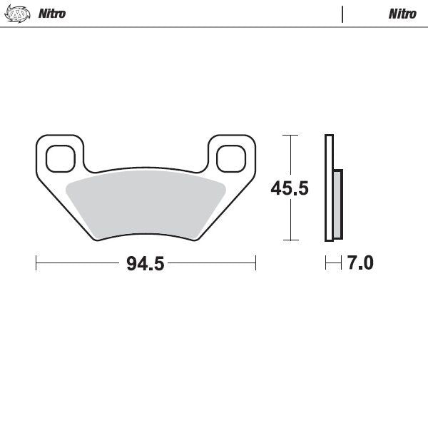 Nitro ATV Brake Pads For Arctic Cat (Textron) 250 2X4