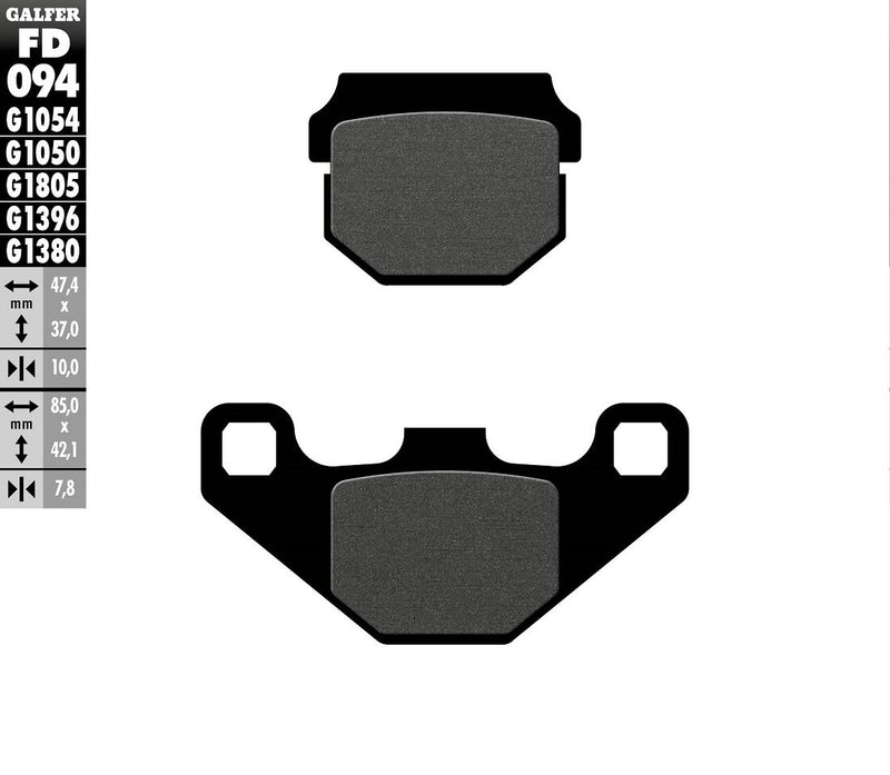 Semi-Metallic Brake Pads For Adly (Herkules) AIR TEC 1 50