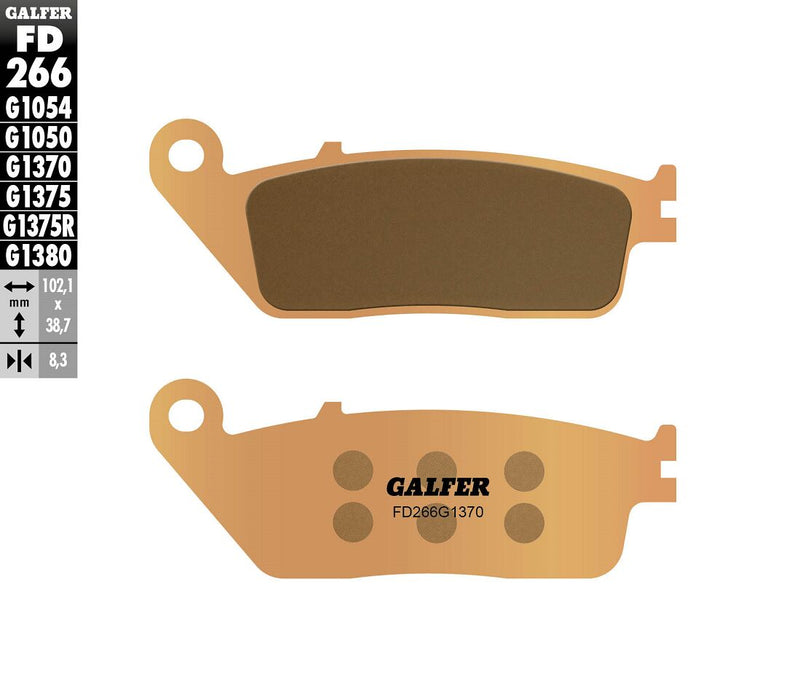 HH Sintered Brake Pads For Benelli Imperiale 400 ABS - 102.1 MM