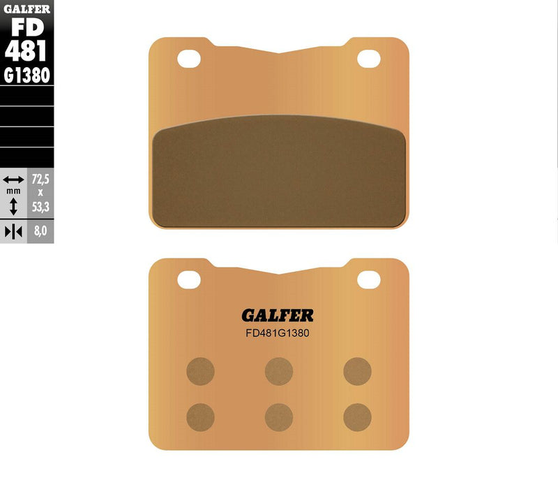 HH Sintered Brake Pads For SYM MAXSYM 400 I ABS - 72.5 MM