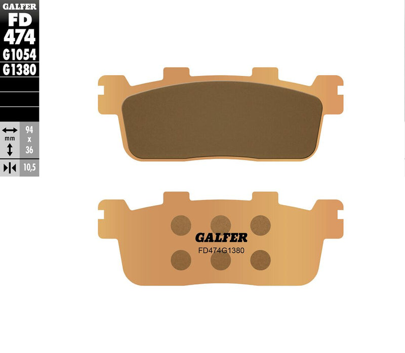 HH Sintered Brake Pads For Kymco K-XCT 125 I - 94.0 MM