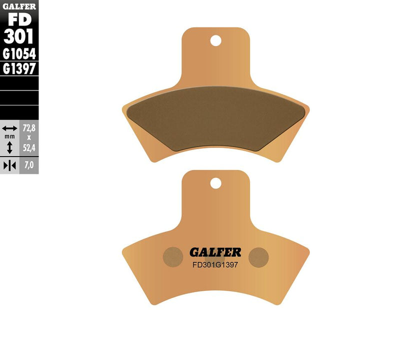 HH Sintered Brake Pads For Polaris Big Boss 250 4X6 - 72.8 MM